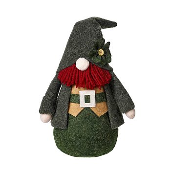 St. Patrick's Day Cloth Gnome Dolls Figurines Display Decorations, for Home Desktop Decoration, FireBrick, 180x110x340mm