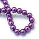 Baking Painted Pearlized Glass Pearl Round Bead Strands(HY-Q003-6mm-37)-4