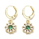 Real 18K Gold Plated Brass Dangle Leverback Earrings(EJEW-L269-040G-02)-1