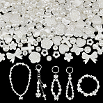 500Pcs 14 Styles Imitated Pearl Acrylic Beads, Mixed Shapes, Seashell Color, 10mm, Hole: 2mm(PACR-OC0001-01)