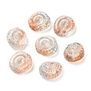 Transparent Glass Beads, Conch, Light Salmon, 13x14x9mm, Hole: 1mm(GLAA-Q094-01F)