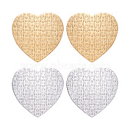 4 Sets 2 Color Paper Heat Press Thermal Transfer Crafts Puzzle, Heart, Mixed Color, 19x19cm, 75pcs, 2 sets/color(DIY-TA0003-57)