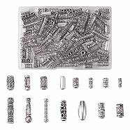 150Pcs 15 Style Tibetan Style Alloy Tube Beads, Lead Free & Cadmium Free, Antique Silver, 8.5~22.5x3~7mm, hole: 1.5~4mm, 10pcs/style
(FIND-SZ0001-16-RS)