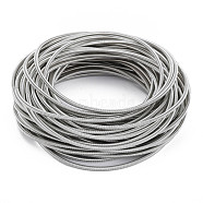 Spring Bracelets, Minimalist Bracelets, Steel French Wire Gimp Wire, for Stackable Wearing, Platinum, 12 Gauge, 2mm, Inner Diameter: 58.5mm(TWIR-T001-02P)