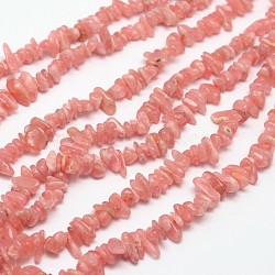 Chips Natural Rhodochrosite Beads Strands, 3~8x3~12x3~5mm, Hole: 1mm, about 16 inch(G-N0164-22)