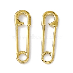 Vacuum Plating 304 Stainless Steel Linking Rings, Safety Pin Shape, Golden, 31x9x2.5mm(STAS-G278-34G)