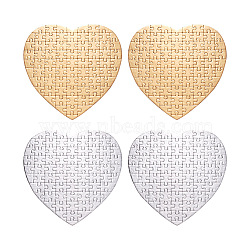 4 Sets 2 Color Paper Heat Press Thermal Transfer Crafts Puzzle, Heart, Mixed Color, 19x19cm, 75pcs, 2 sets/color(DIY-TA0003-57)