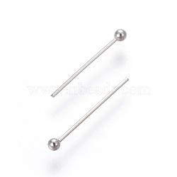 Tarnish Resistant 304 Stainless Steel Ball Head Pins, Stainless Steel Color, 14x0.5mm, 24 Gauge, Head: 1.6mm(STAS-E452-01P-H)