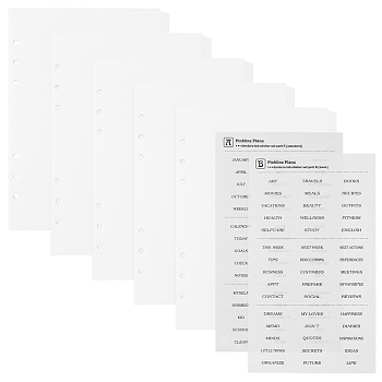 35 Sheets A5 PVC Binder Dividers, with 2 Sheets PVC Waterproof Self Adhesive Stickers, White, 211x143x1.5mm