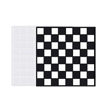 DIY Chess Checkerboard Making Silicone Molds, Resin Casting Molds, for UV Resin & Epoxy Resin Craft Making, White, 29x29x0.9cm, Inner Diameter: 27.5x27.5cm