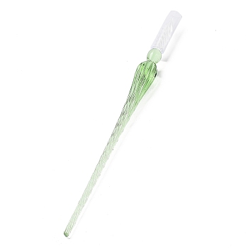 Handmade Glass Dip Pen, Calligraphy Signature Pen, Business Present, Pale Green, 19.3x1.45cm
