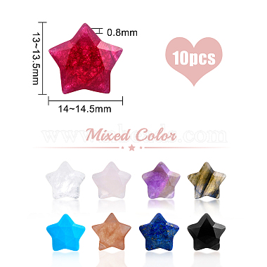 9pcs 9 style Natural Mixed Gemstone Charms(G-BC0001-18)-2