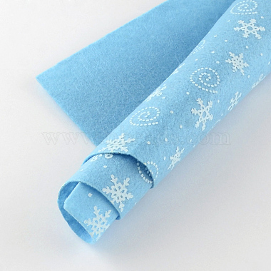 El patrón de copo de nieve y hélice imprimió fieltro de aguja de bordado de tela no tejida para manualidades diy(DIY-R056-03)-2
