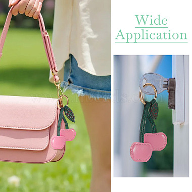 1Pc PU Leather Alloy Keychains(KEYC-TA0001-46B)-6