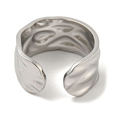 304 Stainless Steel Open Cuff Ring(RJEW-C067-19P)-3