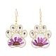Alloy & Dried Flower Dangle Earrings(AL-Z001-06G)-4
