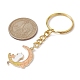 Moon with Rabbit Alloy Enamel Pendant Keychain(KEYC-JKC00623-05)-3