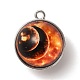 Pendentifs boule de verre lumineuse thème galaxie(GLAA-D021-01P-06)-1