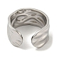 304 Stainless Steel Open Cuff Ring(RJEW-C067-19P)-3