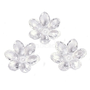 Transparent Acrylic Beads, Flower, Clear, 23.5x21x6.5mm, Hole: 2mm, 462pcs/500g(OACR-H118-03A)