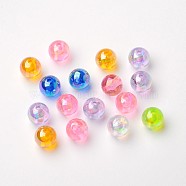 Eco-Friendly Transparent Acrylic Beads, Round, AB Color, Mixed Color, 10mm, Hole: 1.8mm, about 1000pcs/500g(PL735M)