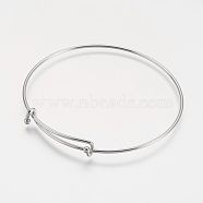 304 Stainless Steel Expandable Bangle Making, Stainless Steel Color, 2-3/4 inch(7cm)(X-BJEW-F243-01P)