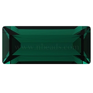 Preciosa&reg MAXIMA Crystal Fancy Stones, Czech Crystal, 435 26 212 Baguette, Dura Foiling, 50730 Emerald, 4x2mm(Y-PRC-FB4-50730)