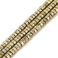 Electroplated Synthetic Non-Magnetic Hematite Beads Strands, Disc, Heishi Beads, Antique Golden Plated, 2x4x2mm, Hole: 1mm, about 161pcs/strand, 15.98''(40.6cm)(G-U003-16A)