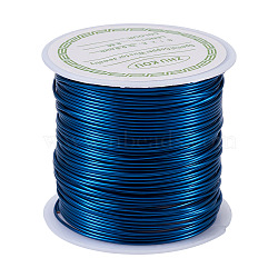 Round Copper Wire Copper Beading Wire for Jewelry Making, Long-Lasting Plated, Marine Blue, 20 Gauge, 0.8mm, about 26.24 Feet(8m)/roll(YS-TAC0004-0.8mm-10)