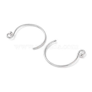 Rhodium Plated 925 Sterling Silver Earring Hooks(STER-E068-05P)-2