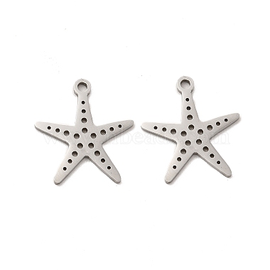 Stainless Steel Color Starfish 201 Stainless Steel Pendants