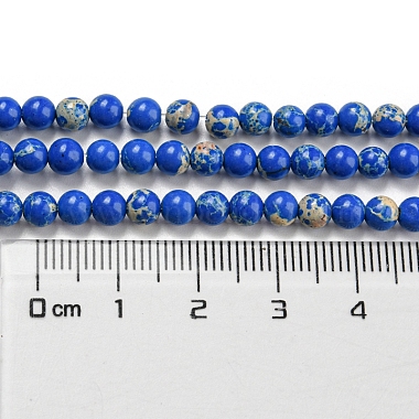 Brins de perles teintes en jaspe impérial synthétique(G-D077-A01-02A)-5
