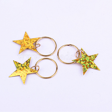 Light Khaki Star Plastic Pendant Decorations