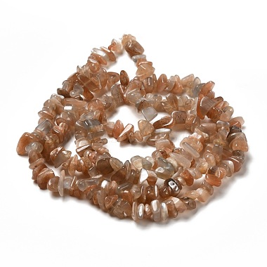 Natural Sunstone Chip Beads Strands(X-G-M205-15A)-3