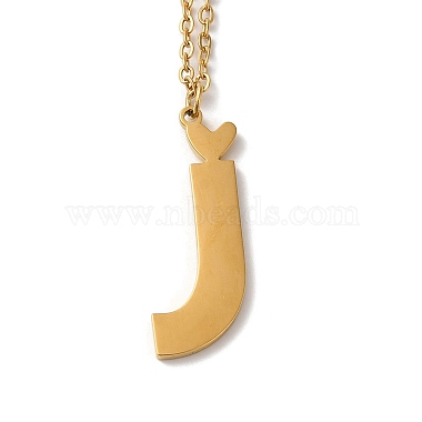 Letter J 304 Stainless Steel Necklaces