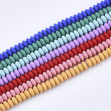 6mm Mixed Color Flat Round Non-magnetic Hematite Beads