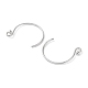 Rhodium Plated 925 Sterling Silver Earring Hooks(STER-E068-05P)-2