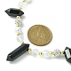 Natural Obsidian Bullet & Synthetic Moonstone Beaded Necklaces(NJEW-JN04406-01)-3