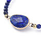 Adjustable Natural Lapis Lazuli(Dyed) Braided Bead Bracelets(BJEW-JB04559-02)-2