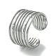 304 Stainless Steel Open Cuff Ring(RJEW-L110-041P)-1