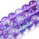 Chapelets de perles en verre peinte par pulvérisation transparent(X-GLAA-N035-03C-B03)-1