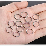316L Surgical Stainless Steel Hoop Cartilage Earrings, Nose Rings for Men, Piercing Body Jewelry, Rainbow Color, 1.6mm, Inner Diameter: 6mm(WGB51CA-20)