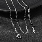 12Pcs 304 Stainless Steel Cable Chain Necklaces for Men Women, Tarnish Free, Stainless Steel Color, 20.47 inch(52cm), 1.7mm(NJEW-H093-21P-01)