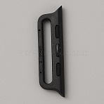 Plastic Watchband Connector, Black, 9.5x35x3mm(FIND-WH0419-94G)