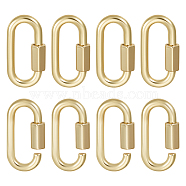 6Pcs Alloy Screw Carabiner Lock Charms, for Necklaces Making, Light Gold, 43x23x9mm, Inner Diameter: 33.5x9.5mm(FIND-UN0003-31LG)