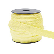 30 Yards Flat Nylon Piping Elastic Cord, for Cheongsam Piping, Clothing Decoration, Yellow, 5/8 inch(16mm)(OCOR-WH0003-029A)