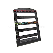 5-Tier L-shaped Acrylic Earring Display Stands, Jewelry Earrings Organizer Holder, Black, 21x27.5cm(PW-WG66860-01)