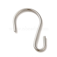 304 Stainless Steel S-Hook Clasp, Stainless Steel Color, 43.5x28x2.4mm(STAS-C085-03J-P)