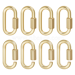 6Pcs Alloy Screw Carabiner Lock Charms, for Necklaces Making, Light Gold, 43x23x9mm, Inner Diameter: 33.5x9.5mm(FIND-UN0003-31LG)