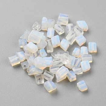 Glass Imitation Gemstone Beads, Nuggest, Clear, 4~9x4~9mm, Hole: 1~1.2mm, about 55pcs/10g
